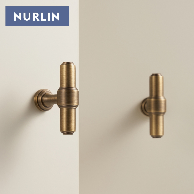 Furniture Hardware Kit - Nurlin, твердая латунь, французский ретро, античная