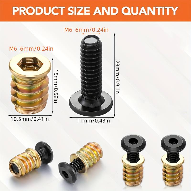 10 шт., гайки, резьбовые встав – обзор и цена Furniture Hardware Kit
